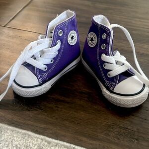 Like new toddler purple converse high tops.
